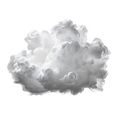 3D Rendered Cloud Icon on Transparent Background – High-Resolution P - obrazy, fototapety, plakaty