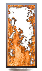 Burning Flame Border - Transparent Background Frame Element