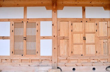Door of Hanok Korean traditional house