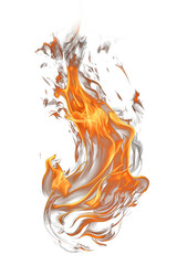Realistic Fire Flame Isolated on Transparent Background - High-Quality PNG Illustration