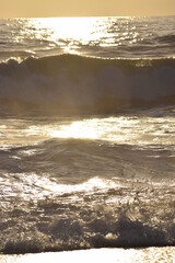 Wellen im Sonnenuntergang, Waves at sunset