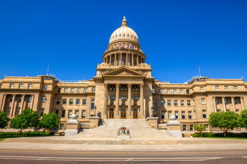 Idaho State Capitol in Boise, ID. The building was included in the Boise Capitol Area District listing on the National Register of Historic Places in 1976.