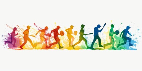 Baseball or softball player silhouette