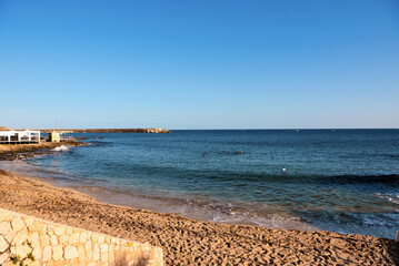 the beach of Santa Maria di Leuca Italy