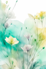 Art background with transparent x-ray flowers. .