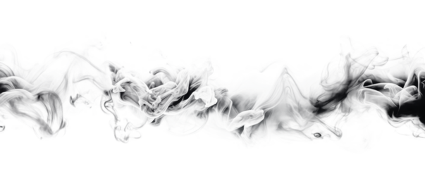 Mysterious Black Smoke Borders – Transparent Backgrou