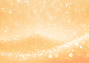 オレンジのキラキラなウェーブ背景