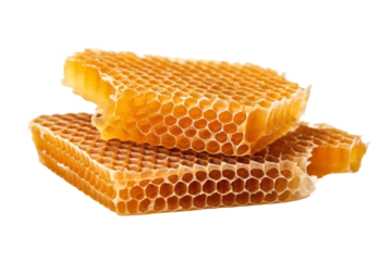 Seamless Vector Pattern of Honeycombs Isolated on Transparent Background - Royalty-Free Beehive Texture