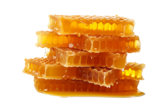 Beehive Patterns  Seamless Honeycomb Vector Illustration on Transparent Background
