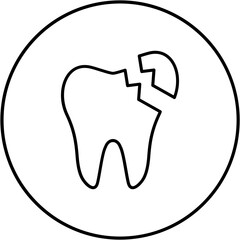 Broken Tooth Icon