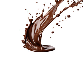 Liquid Chocolate Cascade - Transparent Background PNG