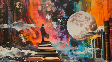 World Book Day abstract collage