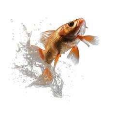 Dynamic Fish Leaping Motion - Transparent Background PNG