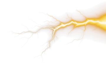 High Voltage Power  Realistic Lightning Bolt Effect on Transparent Background – PNG Overlay for Striking Image