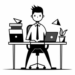 man with laptop