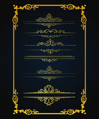 Luxury frame design card design antique luxury vintage. Fashionable frame. Design template. Set of gorgeous foreheads.