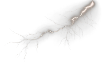 High-Voltage Thunderstorm Strikes  Lifelike Lightning Bolt Effects on Transparent Background - Instant Download