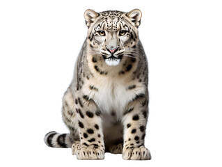 Snow Leopard, isolated on a transparent or white background