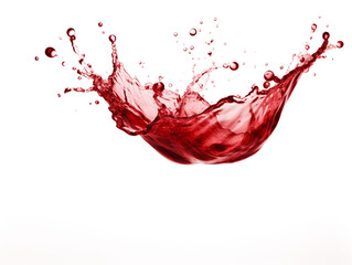Dynamic Red Wine Splash Isolated on Transparent Background - High-Quality PNG Image