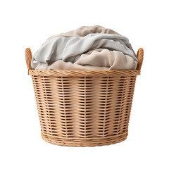 Laundry basket isolated on transparent background