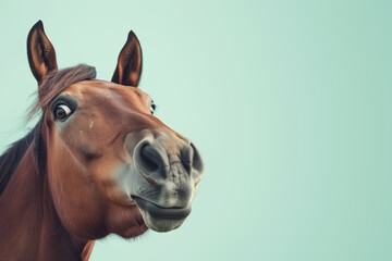 Horse Portrait, Close-Up, Equine Photography, Animal Beauty. Generative ai