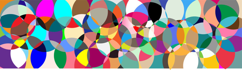 abstract colorful background with shapes and elipses