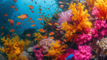 Fototapeta na wymiar Beautiful coral reef under the sea