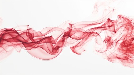 An abstract texture resembling red smoke flames against a white background.