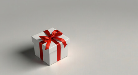 Obraz premium Simple Gift background template, with gift box, with space for text