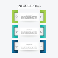 Timeline infographic design element and number options. Business concept with 3 steps.