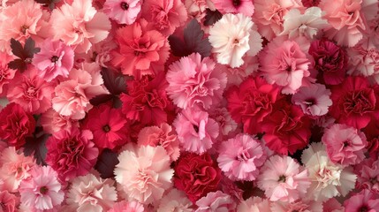 a bunch of pink and red flowers that are all over the place for a wallpaper or a wall hanging.