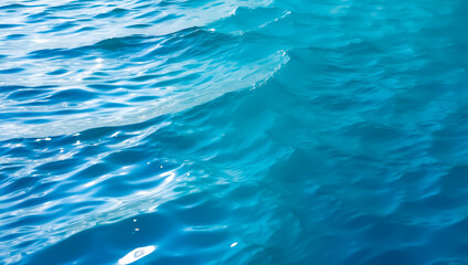 Naklejka premium Blue wave background wallpaper, water ripples, natural drops, water splashes, beautiful realistic background of sea or ocean, nature concept.