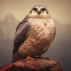 Majestic Falcon Perched