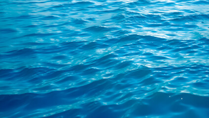 Blue wave background wallpaper, water ripples, natural drops, water splashes, beautiful realistic background of sea or ocean, nature concept.