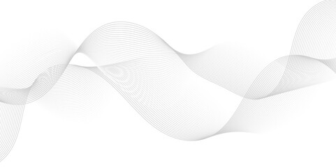 Abstract white blend wave carve lines and technology background. Modern white flowing wave lines and glowing moving lines. Futuristic technology and sound wave lines background.