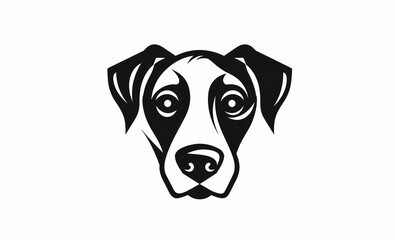 Illustration of a Jack Russell dog head on a white background