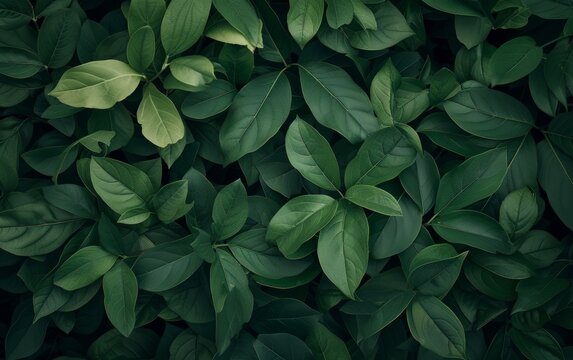 An illustration featuring a full-frame shot of fresh green leaves, creating a natural and vibrant background reminiscent of nature's beauty.
