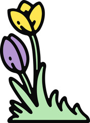 bright simple flowers