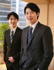 笑顔の若いビジネスマン