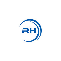 RH logo. RH set , R H design. White RH letter. RH, R H letter logo design. Initial letter RH letter logo set, linked circle uppercase monogram logo. R H letter logo vector design.	
