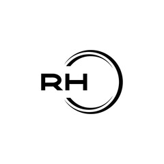 RH logo. RH set , R H design. White RH letter. RH, R H letter logo design. Initial letter RH letter logo set, linked circle uppercase monogram logo. R H letter logo vector design.	
