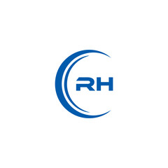 RH logo. RH set , R H design. White RH letter. RH, R H letter logo design. Initial letter RH letter logo set, linked circle uppercase monogram logo. R H letter logo vector design.	
