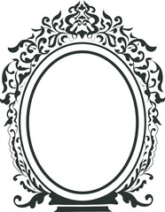 vintage oval frame
