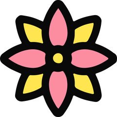 cute flower decorative easter element