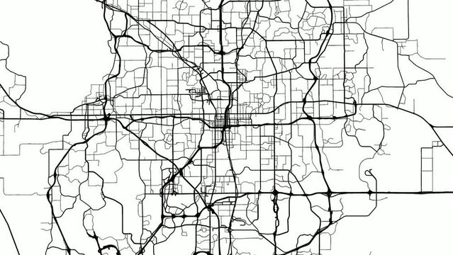 Zoom Out Road Map of Orlando Florida