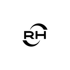 RH logo. RH set , R H design. White RH letter. RH, R H letter logo design. Initial letter RH letter logo set, linked circle uppercase monogram logo. R H letter logo vector design.	
