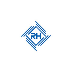 RH logo. RH set , R H design. White RH letter. RH, R H letter logo design. Initial letter RH letter logo set, linked circle uppercase monogram logo. R H letter logo vector design.	

