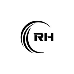 RH logo. RH set , R H design. White RH letter. RH, R H letter logo design. Initial letter RH letter logo set, linked circle uppercase monogram logo. R H letter logo vector design.	
