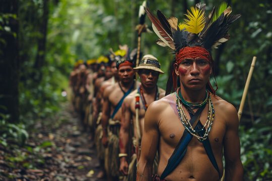 Amazonians in the jungle.