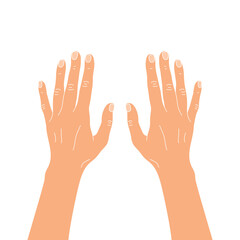 Obraz premium Arms extended forward. Back of hand. Vector illustration